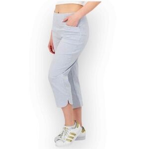 S.C.&CO. Blue & White Pinstripe Cropped Pants Size 10